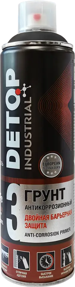 90770745 Грунт DETOP Industrial DTI-A07739 цвет графитовый серый 650 мл STLM-0856777