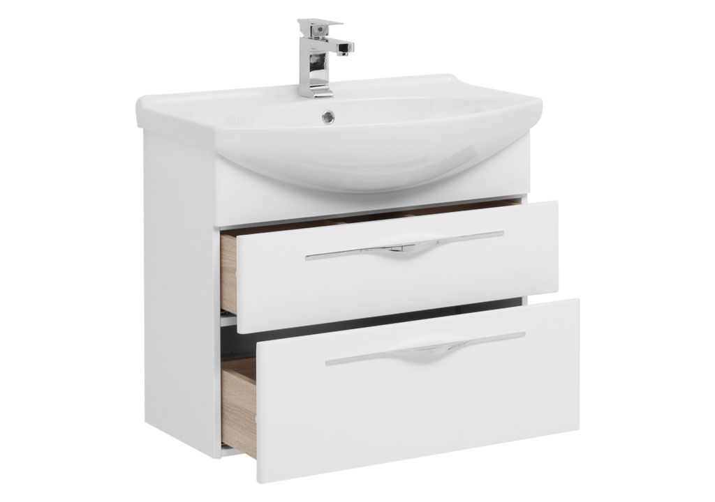 Тумба под раковину Aquanet Ирвин 75 белый sun-id-270534 - Вид №1