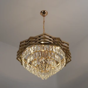 Люстра подвесная Rose 10 ламп 18 м² цвет золото