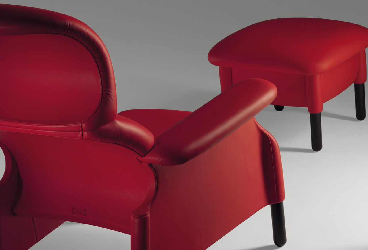 Кожаный пуф Poltrona Frau коллекция - диваны и кресла ARCH-00073830 - Вид №2