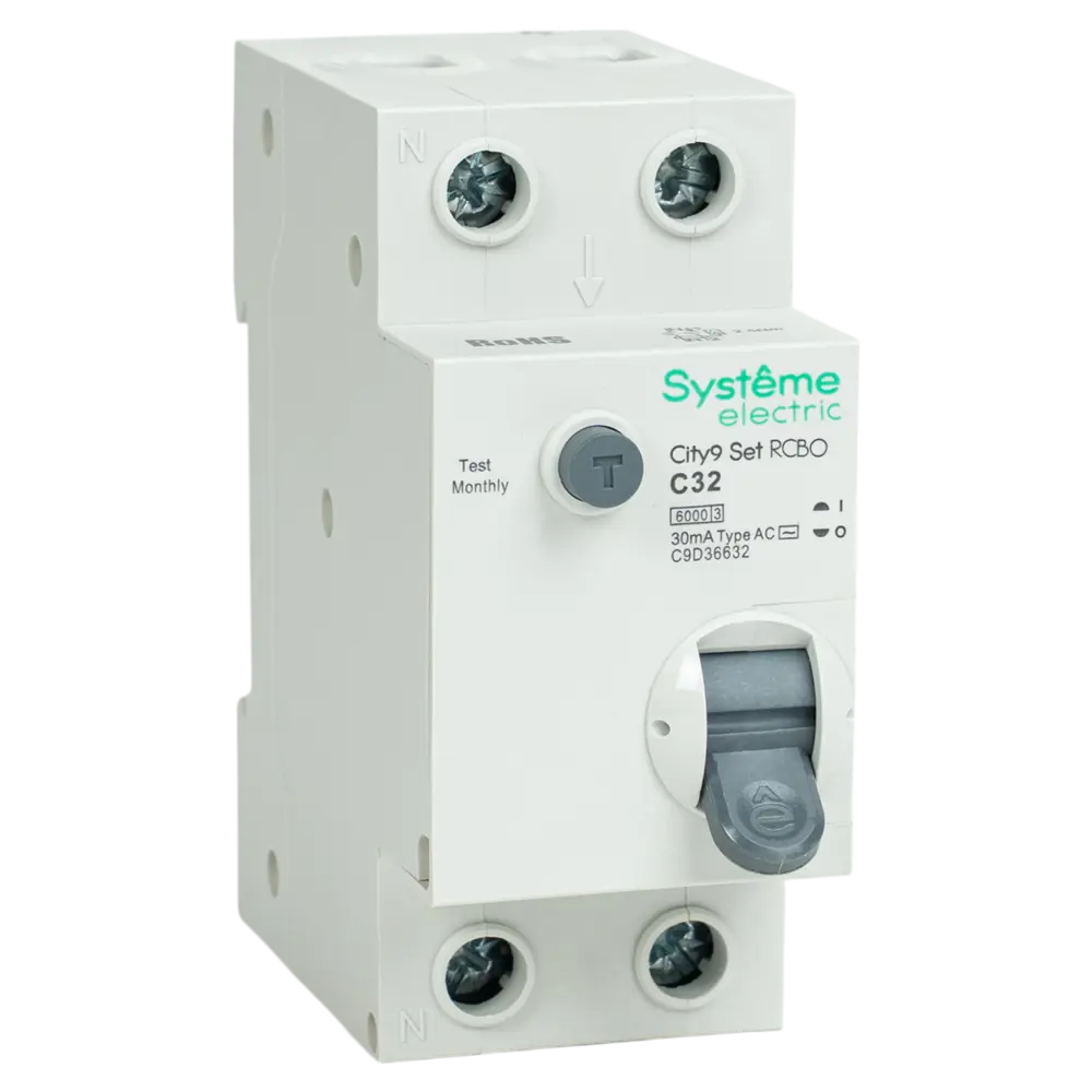 Дифференциальный автомат SYSTEME ELECTRIC City9 Set 32А с защитой от утечек 89412733 STLM-1583155 - Вид №1