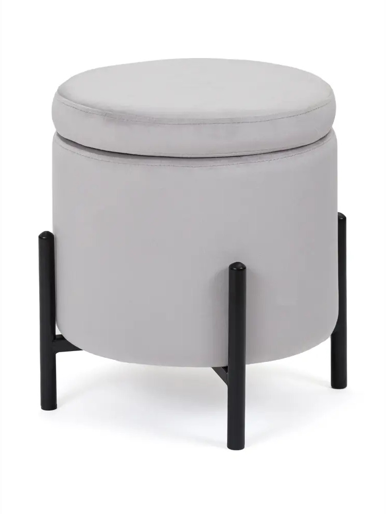 91588061 Стул Myfar Фрэнк 43x44x43 см велюр цвет светло-серый STLM-0866216