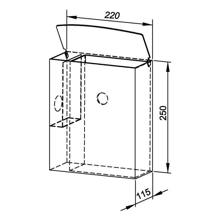 731085 Урна для гигиенических отходов с дозатором гигиенических пакетов WP177 WAGNER_EWAR A-LINE Wagner Ewar  - Вид №1