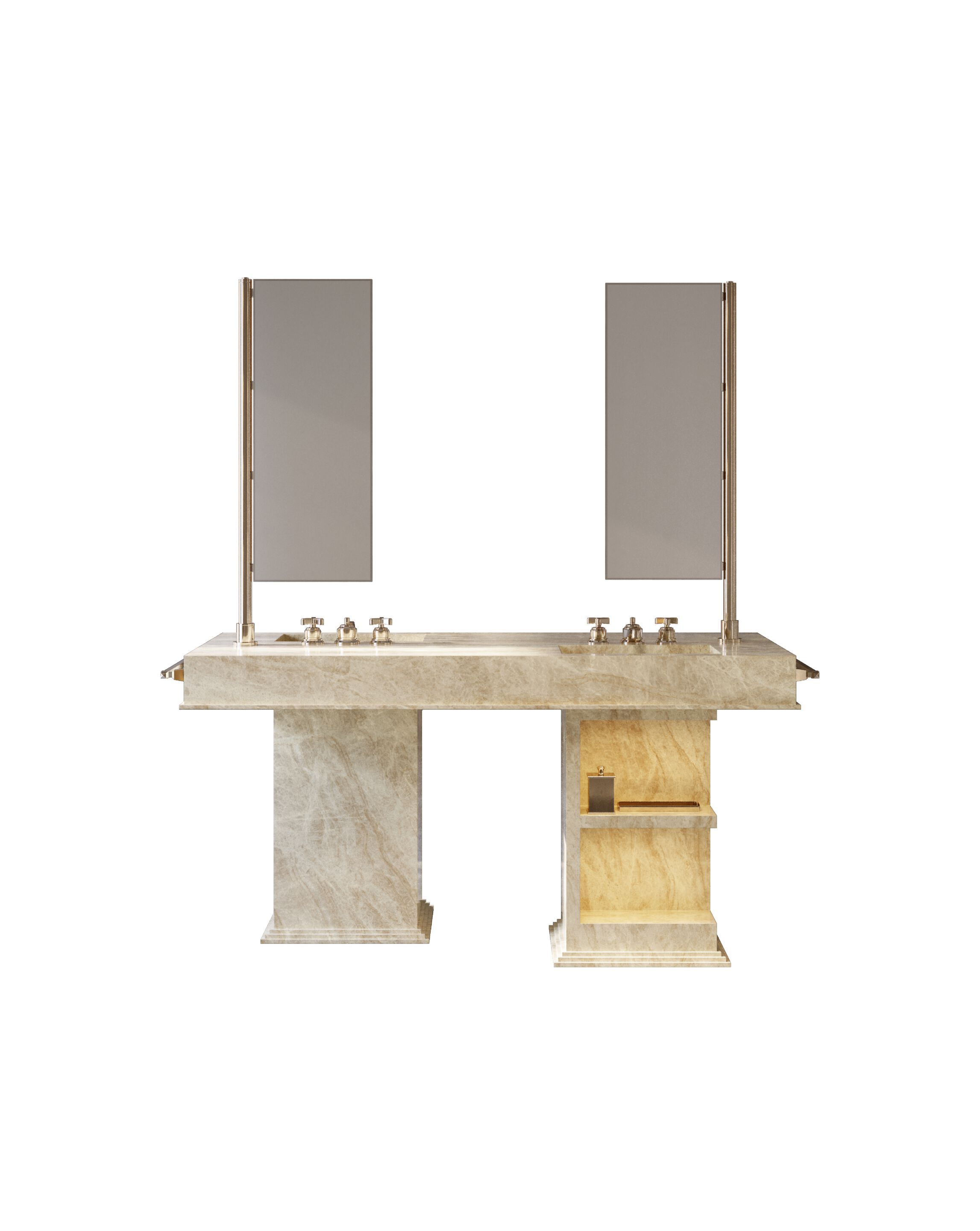 Двойной умывальник со встроенным умывальником Devon&Devon MY LOVE WATER VANITY MASTER ARCH-00107085 - Вид №3