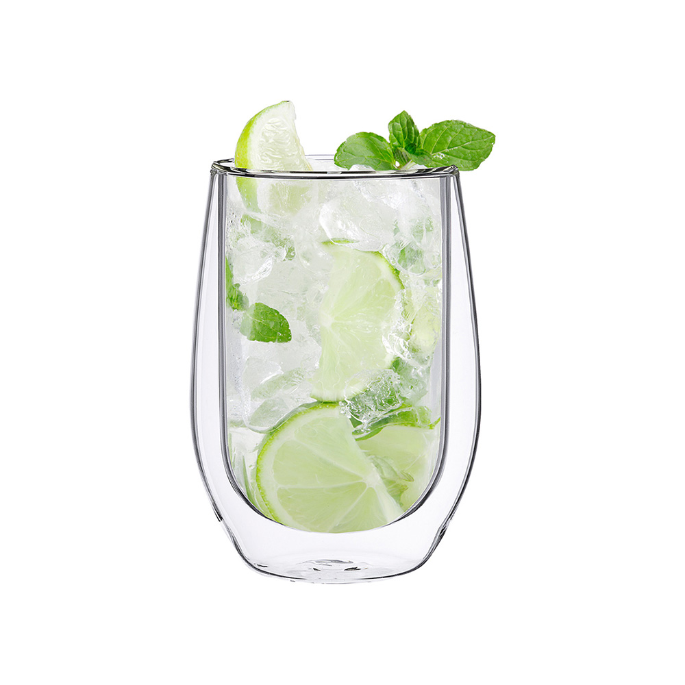 250-105 Посуда стеклянная Кружка с двойными стенками 350 мл d 7.5 см Lefard 