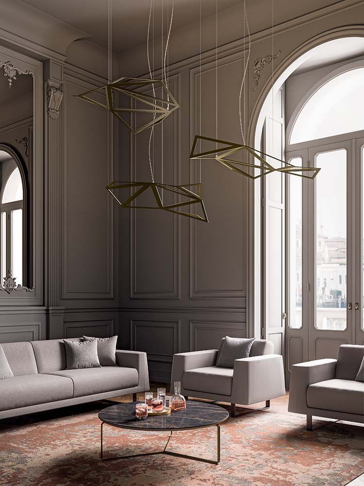 Алюминиевый светодиодный подвесной светильник Quadrifoglio Group Дизайнерское освещение ARCH-00014018