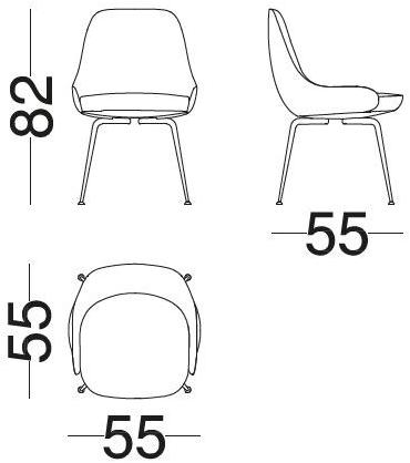 Vibieffe Стул из ткани или кожи 1500 swing sun-id-1506477 - Вид №4