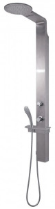 GYSP10502(IS) Gedy G-WELLNESS 02, многофункциональная душевая панель с термостатом, цвет нержавеющая сталь