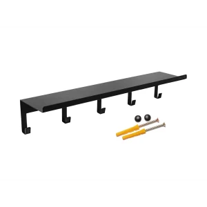 Полка настенная Manzzaro 50x12 см со скрытым креплением сталь цвет черный