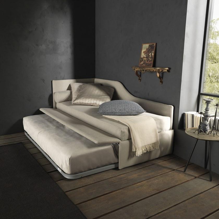 Bolzan Letti Односпальная кровать с фигурным угловым изголовьем Line sun-id-1478578 - Вид №4