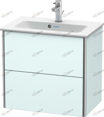 XS416500909 XSquare Тумбочка подвесная компакт Светло-голубой матовый декор Duravit