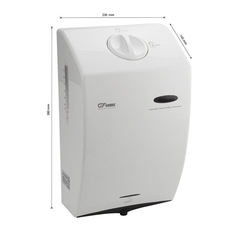 GFmark - Дозатор сенсорный, ДЕЗИНФЕКЦИЯ, белый, пластик АБС, 1500 мл, код: 6341  - Вид №6