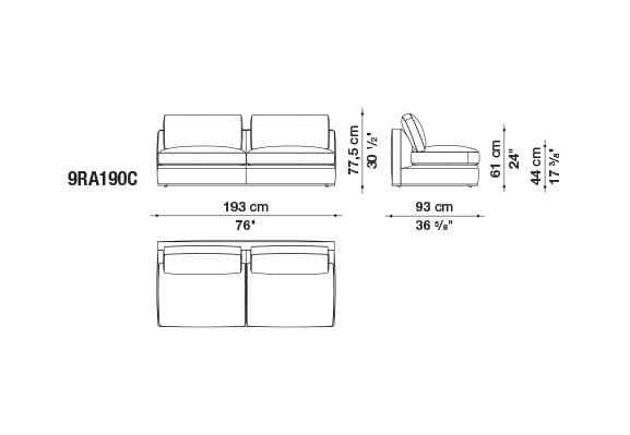 Ткань диван B&B Italia Ричард ARCH-00082196 - Вид №8