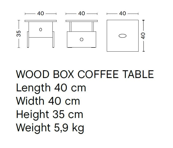 Низкий штабелируемый журнальный столик из массива дерева Hay WOOD BOX ARCH-00016796 - Вид №20