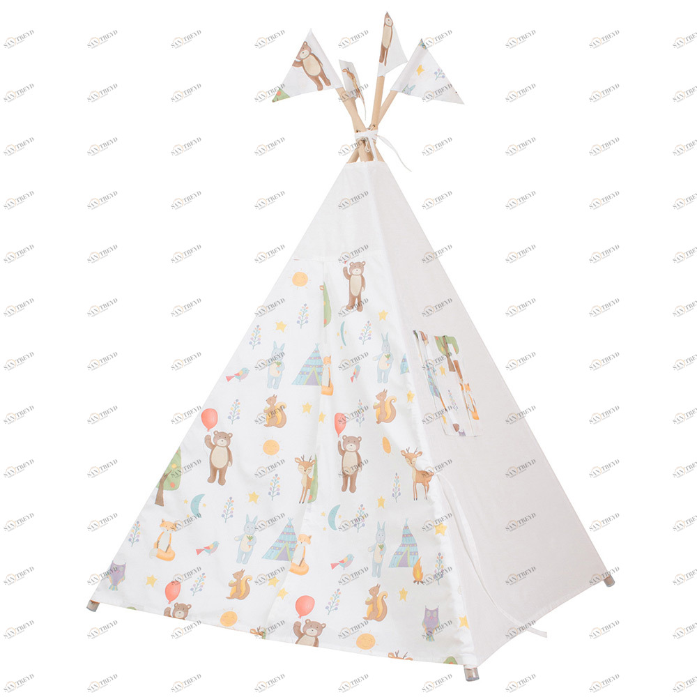 Вигвам Forest Party с окном,карманом и флажками VAMVIGVAM FOREST PARTY 281922 Белый Santreyd 