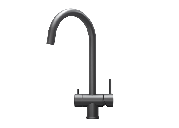 7104, ГРАФИТ МАТОВЫЙ, СМЕСИТЕЛЬ КУХОННЫЙ GRANULA Kitchen Space 7104-ST118 - Вид №1