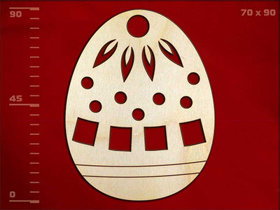 141376 Заготовка для декорирования Деревянная заготовка яйцо резное Полноцвет 