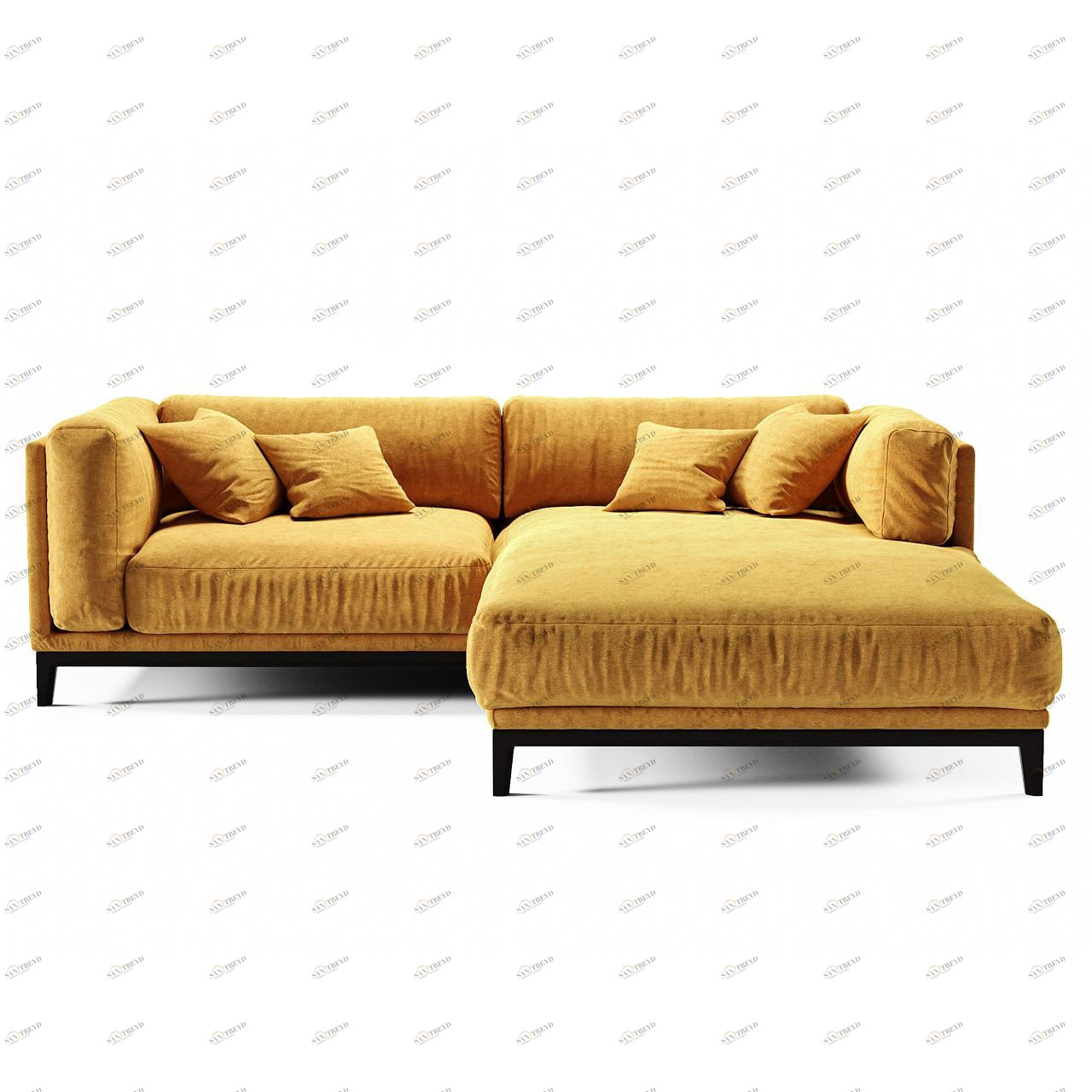 Диван Case угловой оранжевый THE IDEA ДИЗАЙНЕРСКИЕ 210515 Оранжевый 