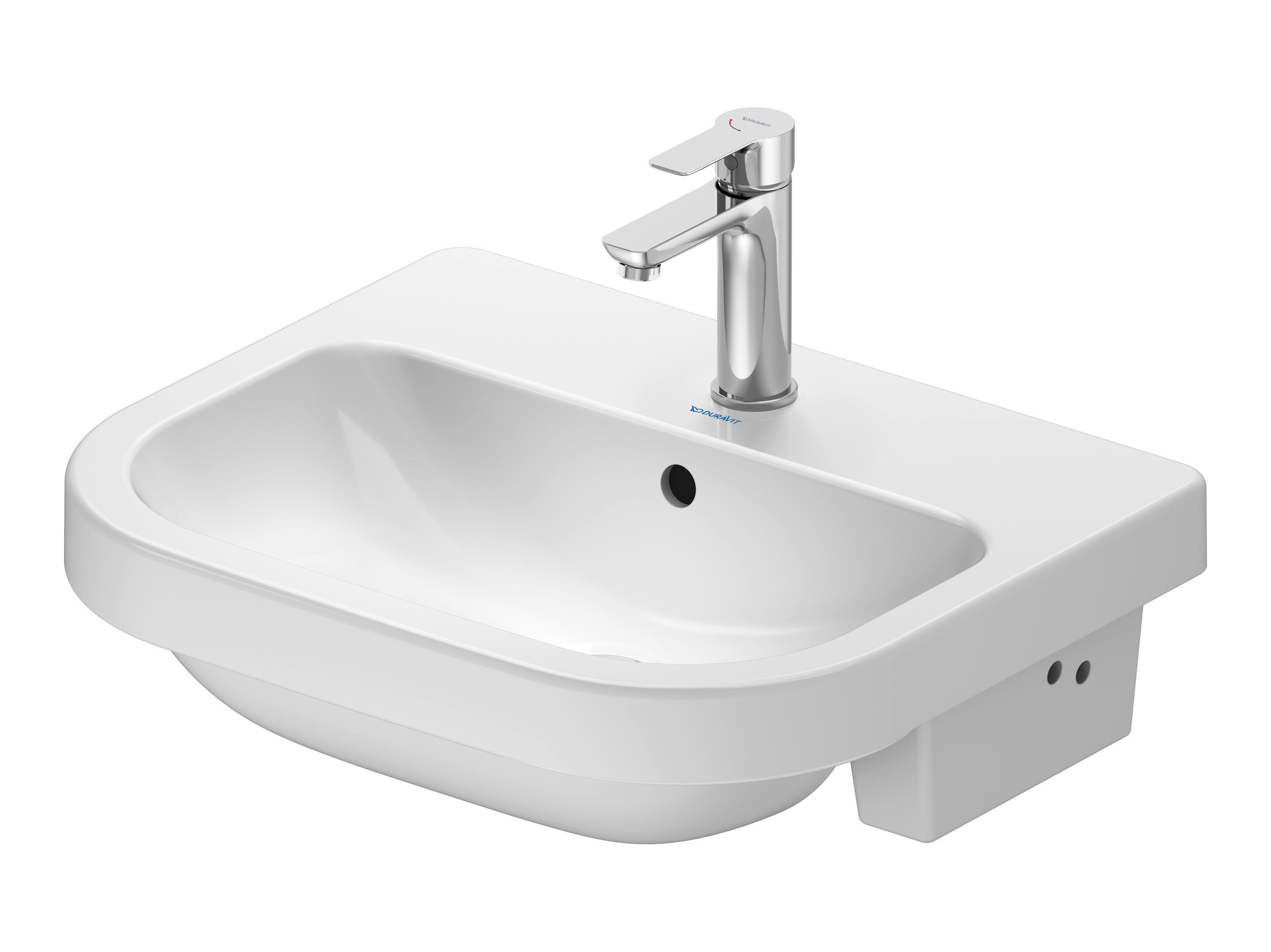 Керамическая раковина с одним полукругом и переливом Duravit D-Code ARCH-00060917