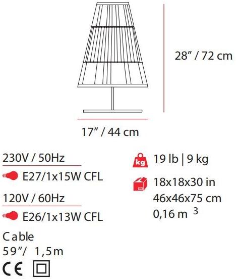 UTU Soulful Lighting Настольная лампа из железа Up Santreyd sun-id-1383003 - Вид №5