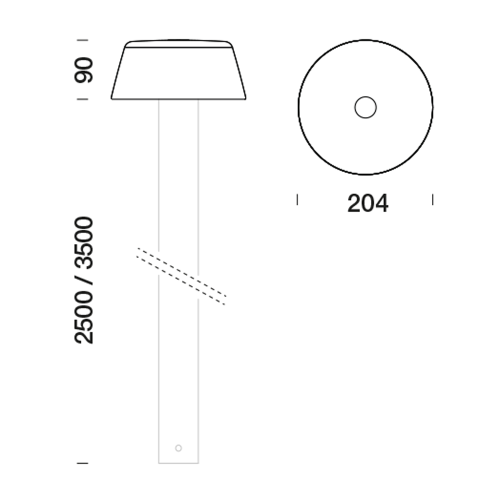 2000266 Уличное освещение  Platek FONT su palo  FONT - 12 LED 4000K 360° diffuse  - Вид №8