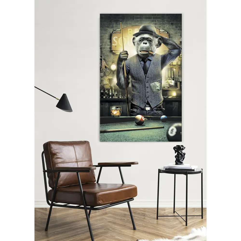 Картина на холсте Игра в бильярд 70x110 см FBRUSH STLM-2150857 - Вид №2