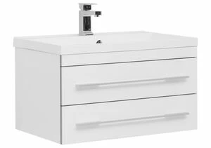 Тумба с раковиной Aquanet Верона NEW 75 белый (подвесная 2 ящика)