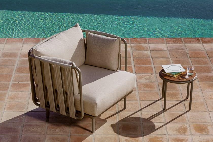 Bivaq Низкий круглый журнальный столик из стали и дерева Teja sun-id-1494140 - Вид №8