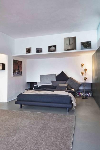 Bonaldo Двуспальная кровать из ткани с мягким изголовьем Picabia sun-id-1355111 - Вид №2