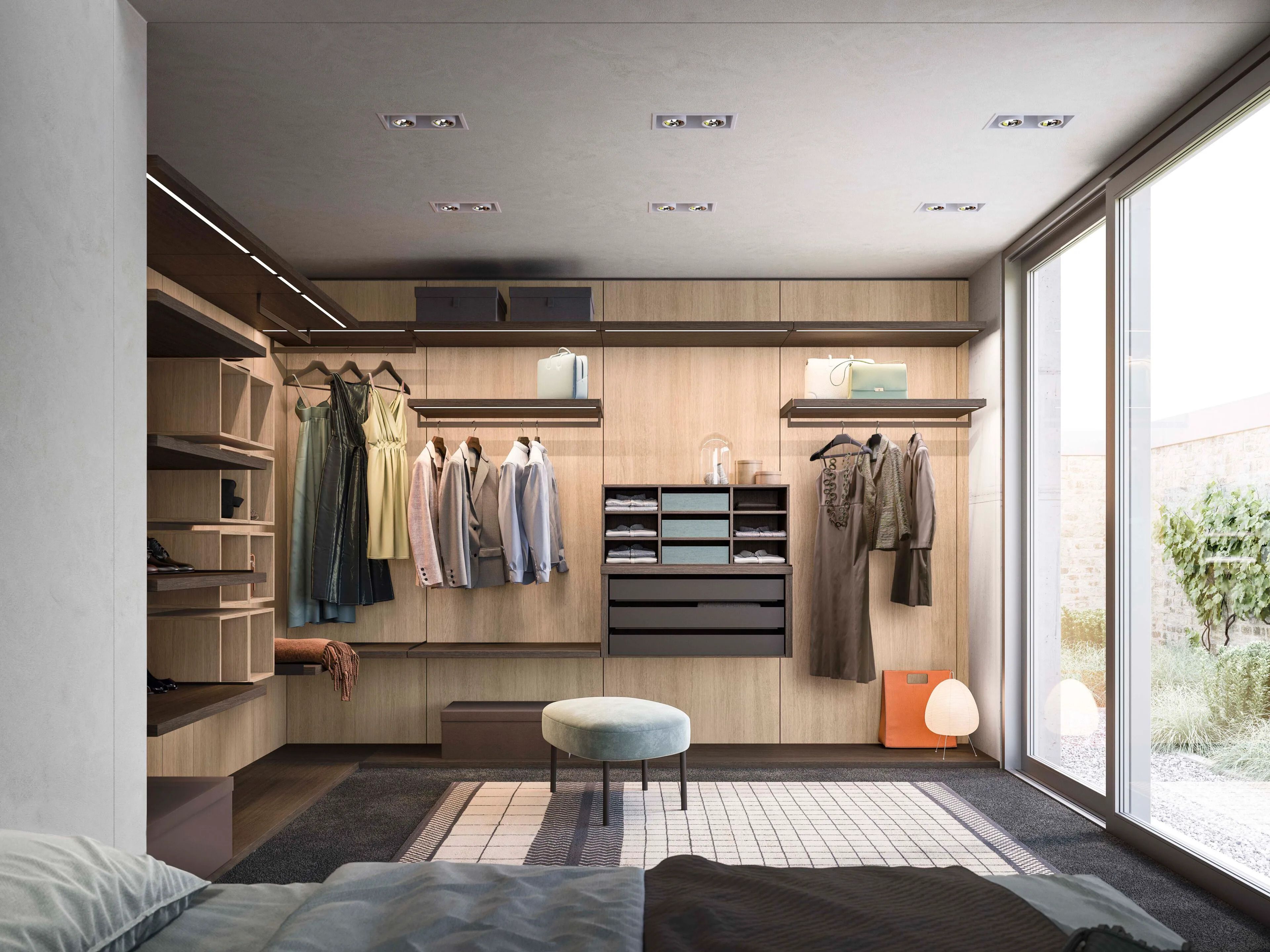 Деревянная секционная гардеробная Alf DaFrè STORE ARCH-00107618 - Вид №2