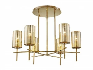 Люстра подвесная золото 6 ламп Newport 4326/C NEWPORT ДИЗАЙНЕРСКИЕ 00-3834287 Золото