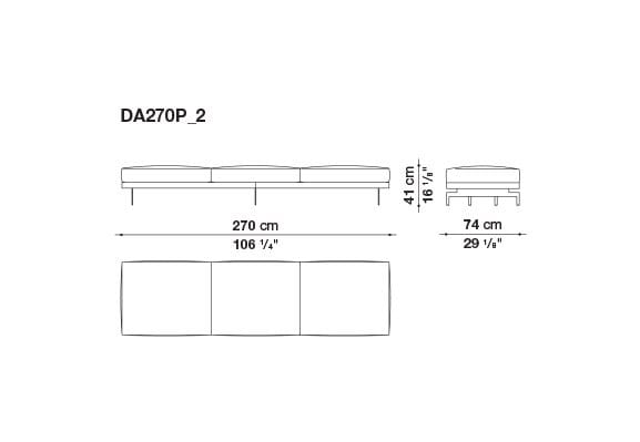 3-местный тканевый диван с полуостровом B&B Italia док ARCH-00061121 - Вид №89