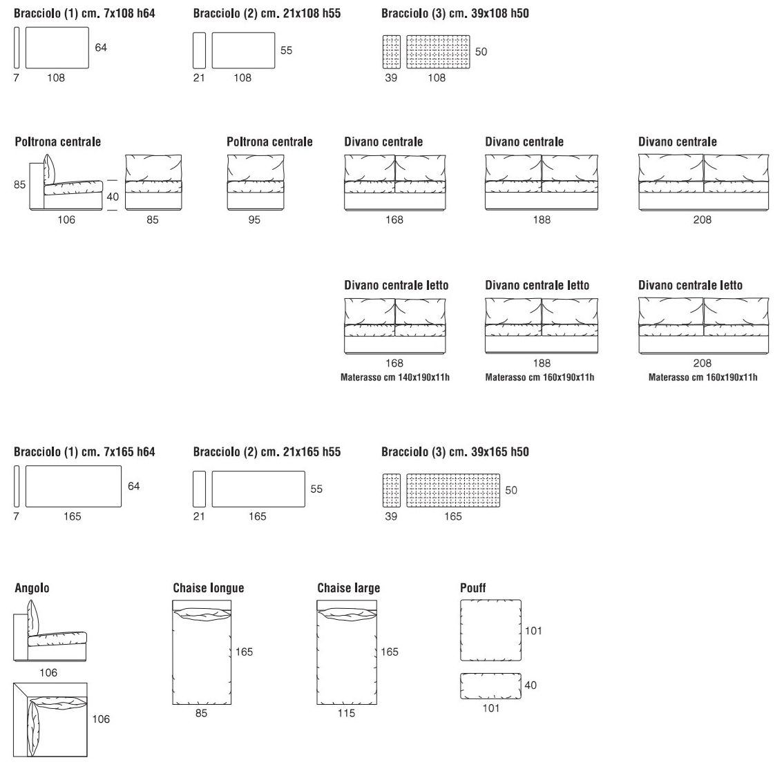 Угловой диван из ткани Former In Italia ARCH-00034067 - Вид №2