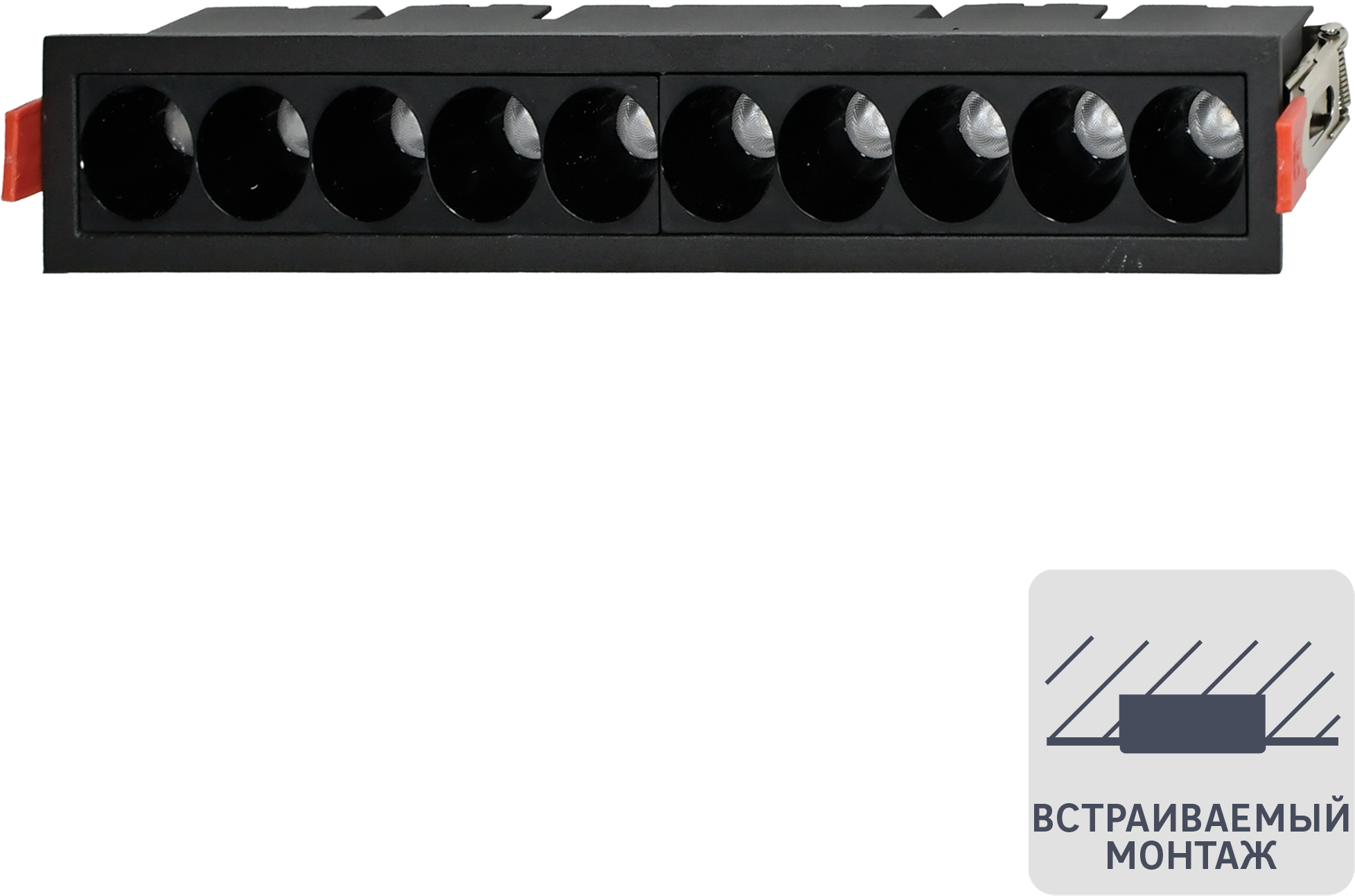 83979218 Спот точечный встраиваемый светодиодный Artin 59940 1 под отверстие 35х272 мм цвет черный STLM-0045769 RITTER