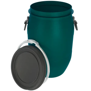 Пластиковая бочка BEGINIA 65 л зеленая с крышкой 89403518