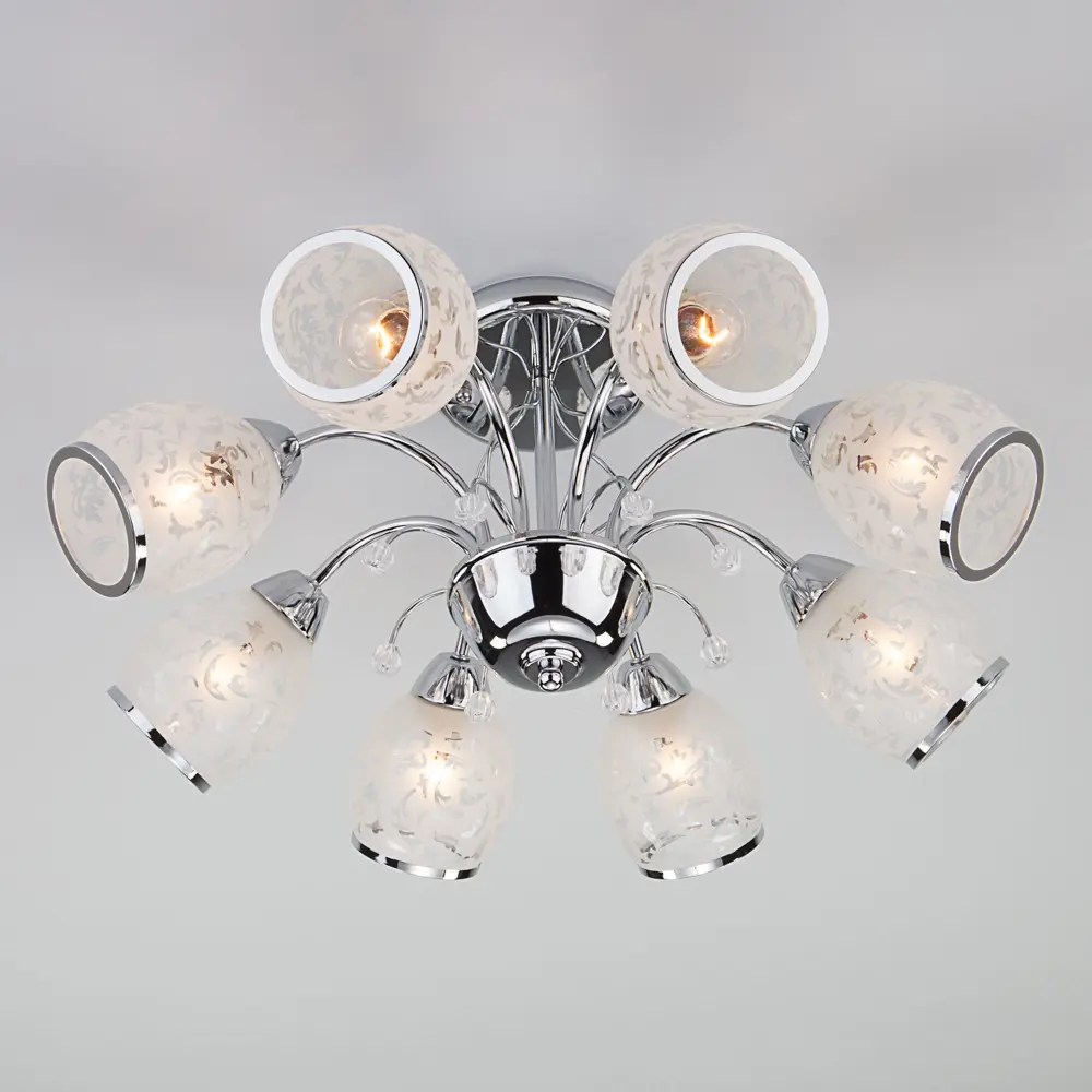 Люстра потолочная Eurosvet Валери 30026/8, 8 ламп, 38 м², цвет хром STLM-2080699 - Вид №1