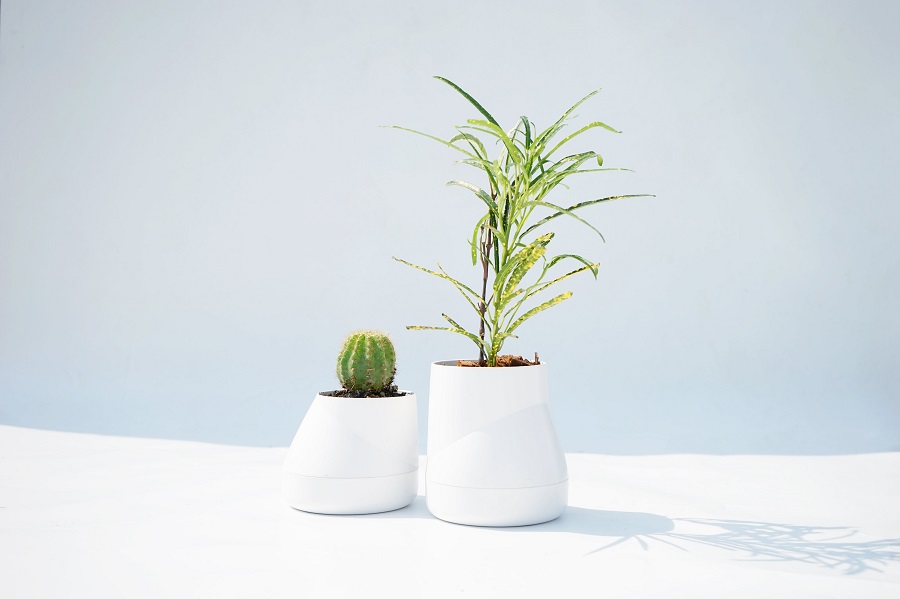 QLX20001-WH Горшок цветочный hill pot, маленький, белый Qualy  - Вид №4