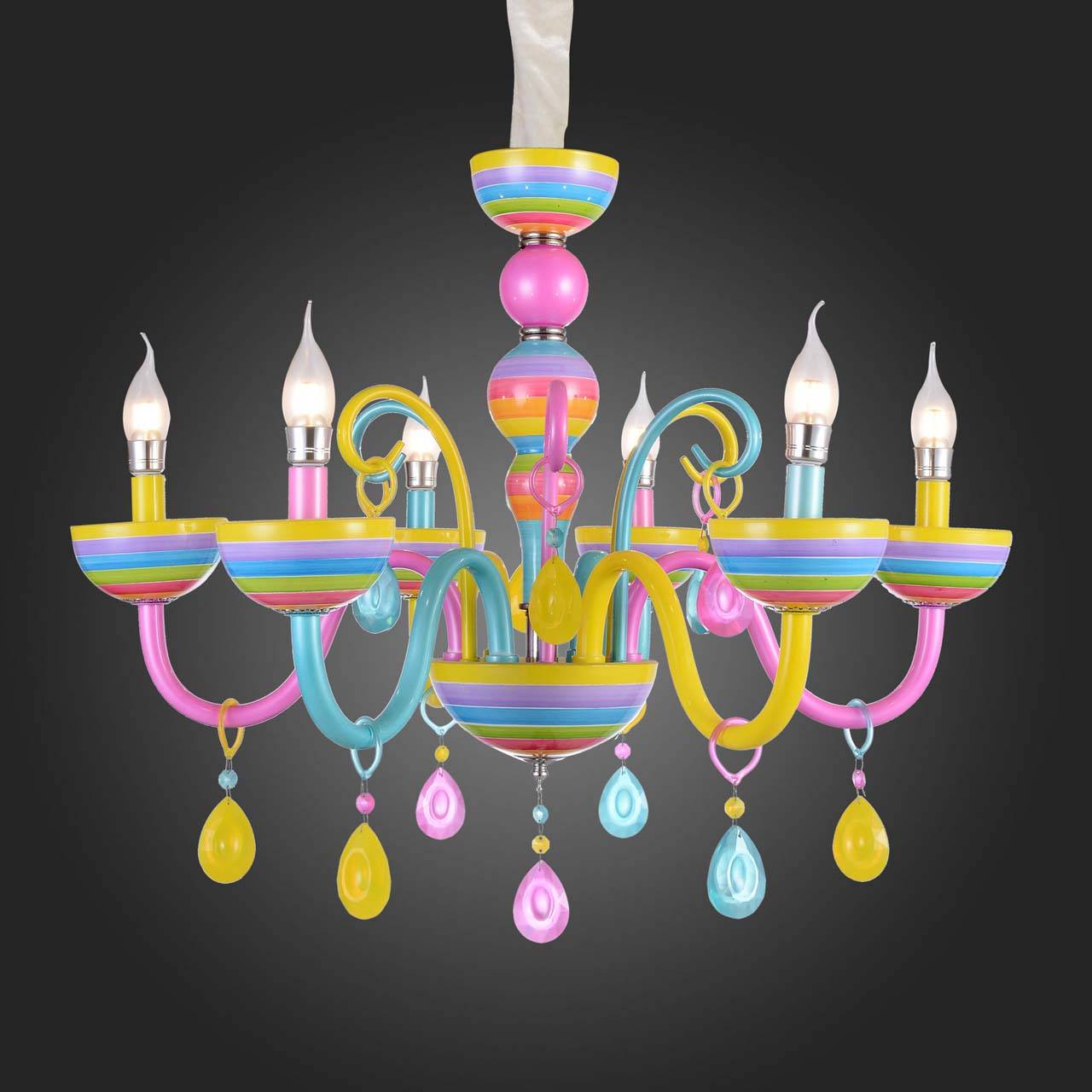 Подвесная люстра ST Luce SL672.783.06 ST LUCE ДИЗАЙНЕРСКИЕ, ORNATO 057955 Разноцветный  - Вид №1