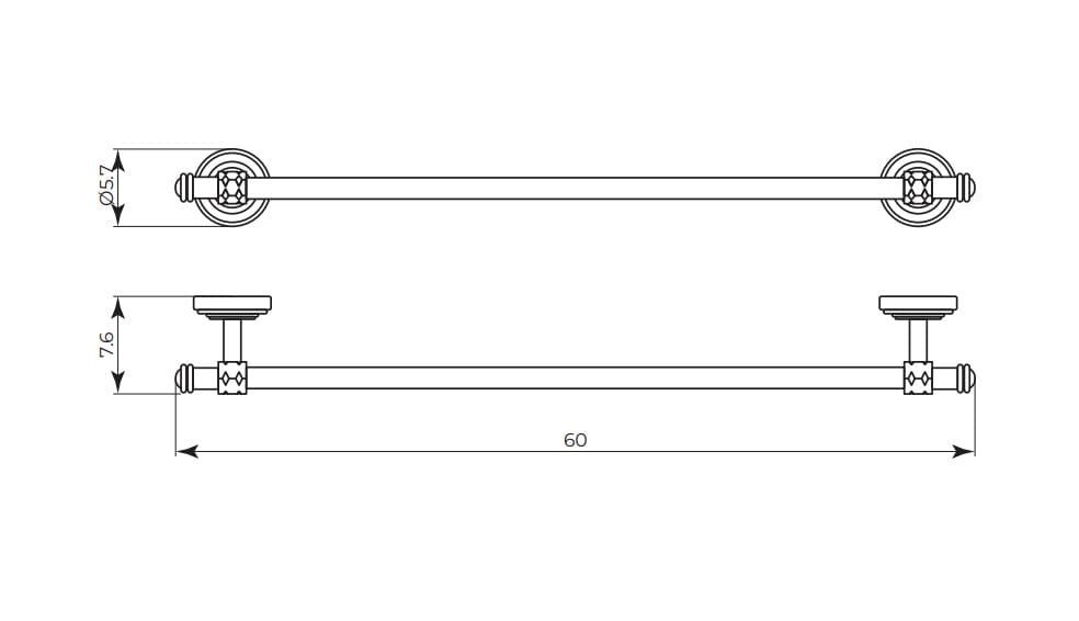 Латунный держатель для полотенец Gaia Mobili Complements ARCH-00130040 - Вид №3