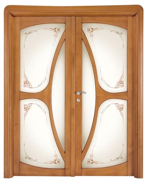 LEGNOFORM Дверь из массива дерева и стекла с фрамугой и светлыми стенками Liberty sun-id-1452905 - Вид №3