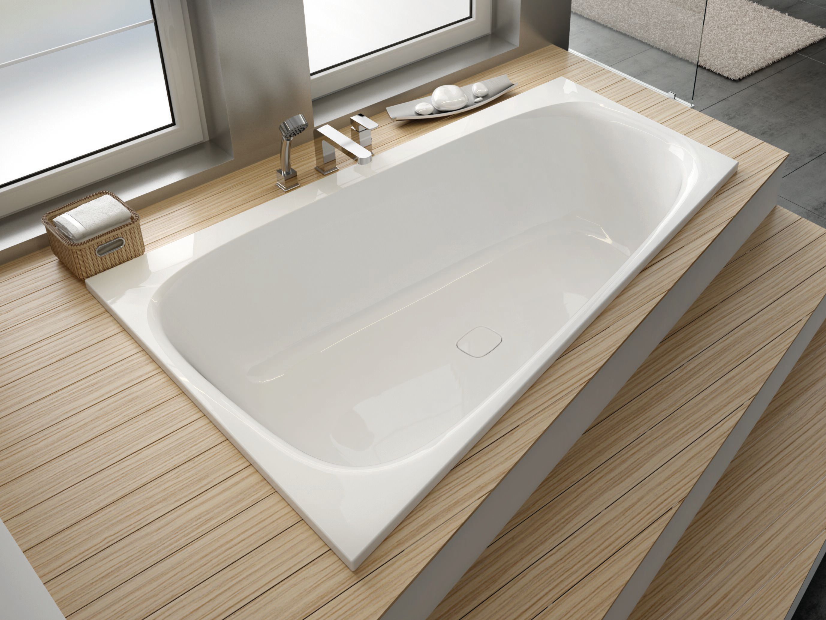 Встроенная акриловая асимметричная ванна HOESCH iSensi ARCH-00096192