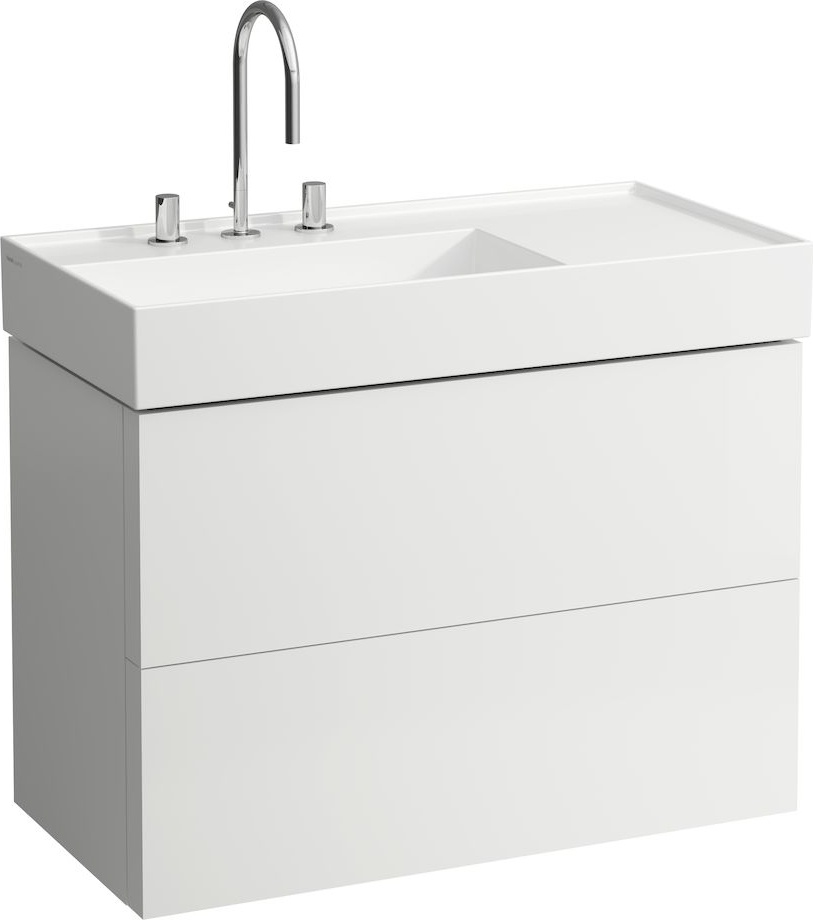 H8103384001581 Раковина, полочка справа, со специальным скрытым сливом LAUFEN PRO - Вид №2