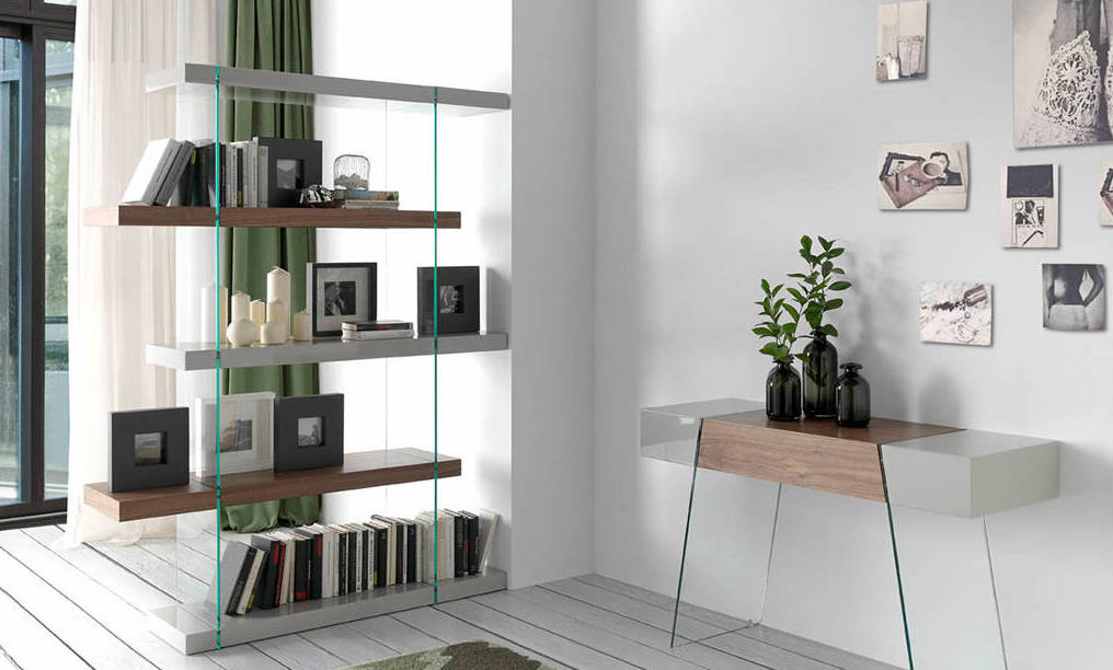 Стеллаж для книг HS-SC-001 от Angel Cerda ANGEL CERDA  346867 Белый;коричневый  - Вид №1