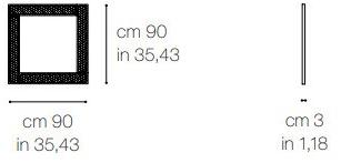 Grilli Квадратное зеркало в настенной раме  750101  - Вид №1