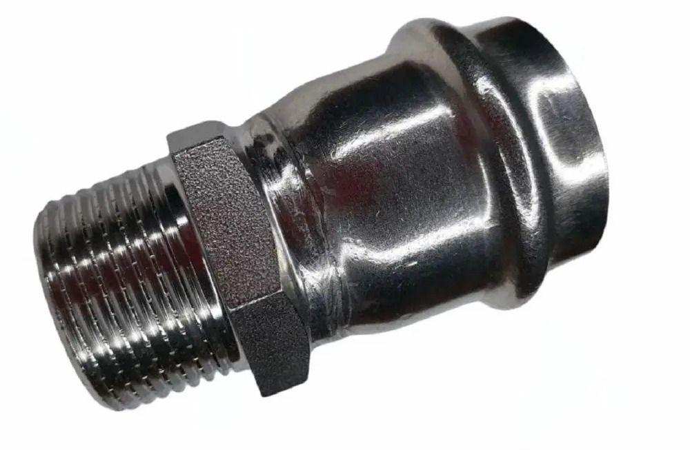91030855 Муфта комбинированная Zeissler 1/2"x22 мм НР-ВПр нержавеющая сталь STLM-0800988