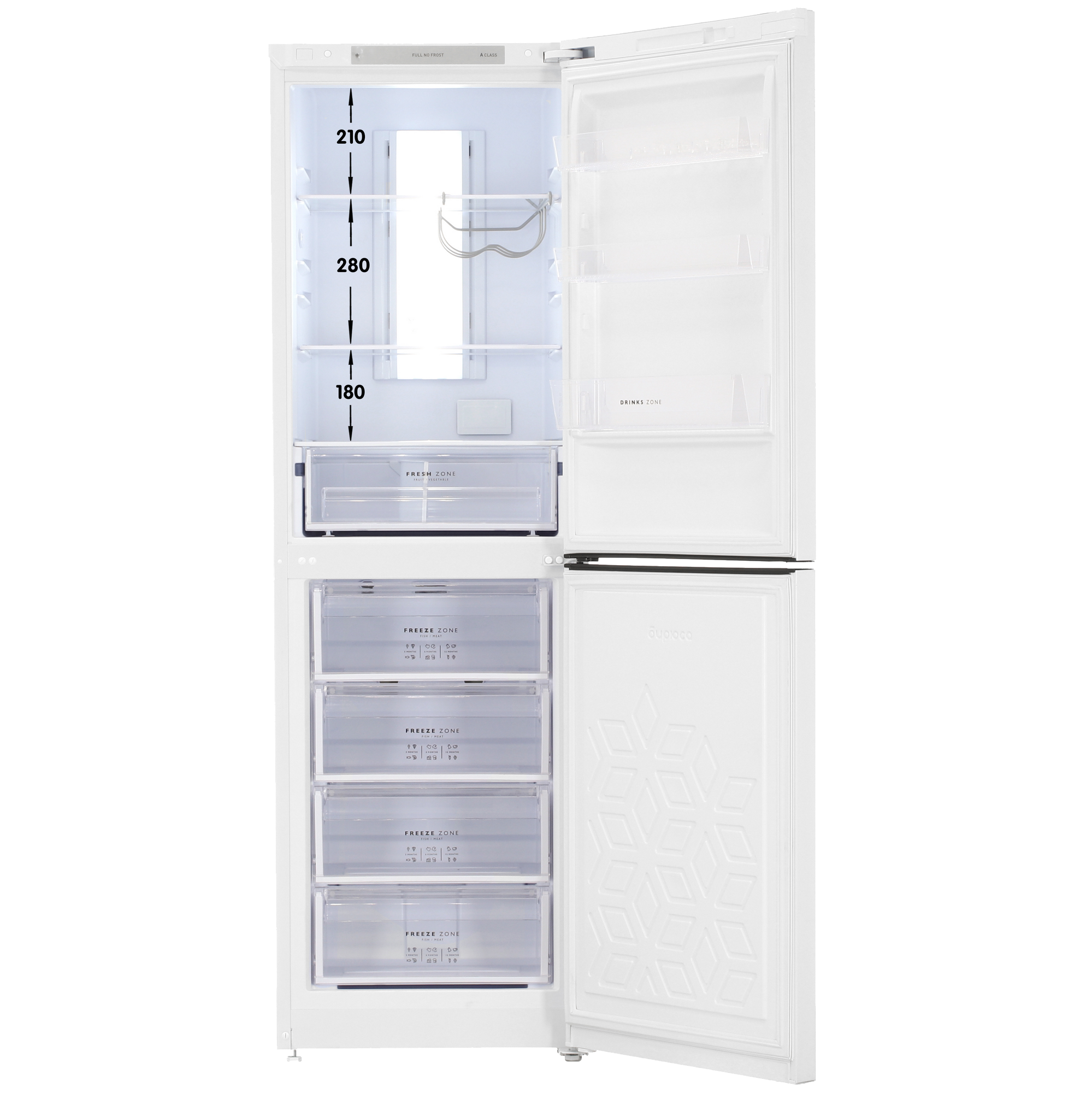 9071540 Холодильник с морозильником   Бирюса 940NF белый STDN-0118641 - Вид №1