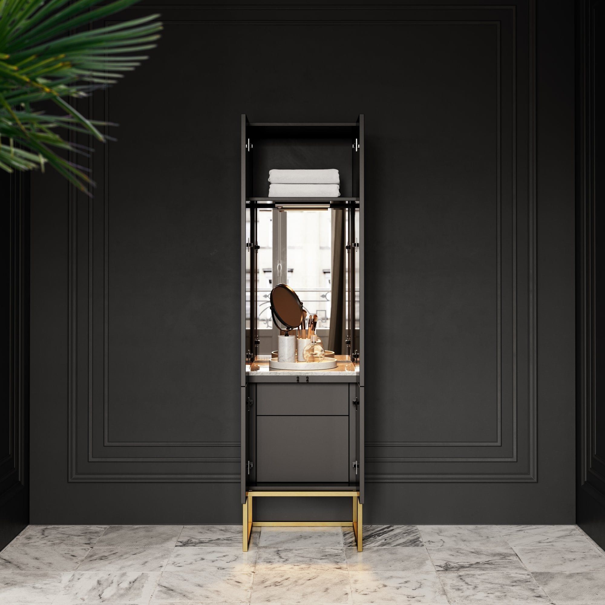 Деревянный напольный шкаф для ванной комнаты с дверцами LUSSO Couture ARCH-00089222 - Вид №5