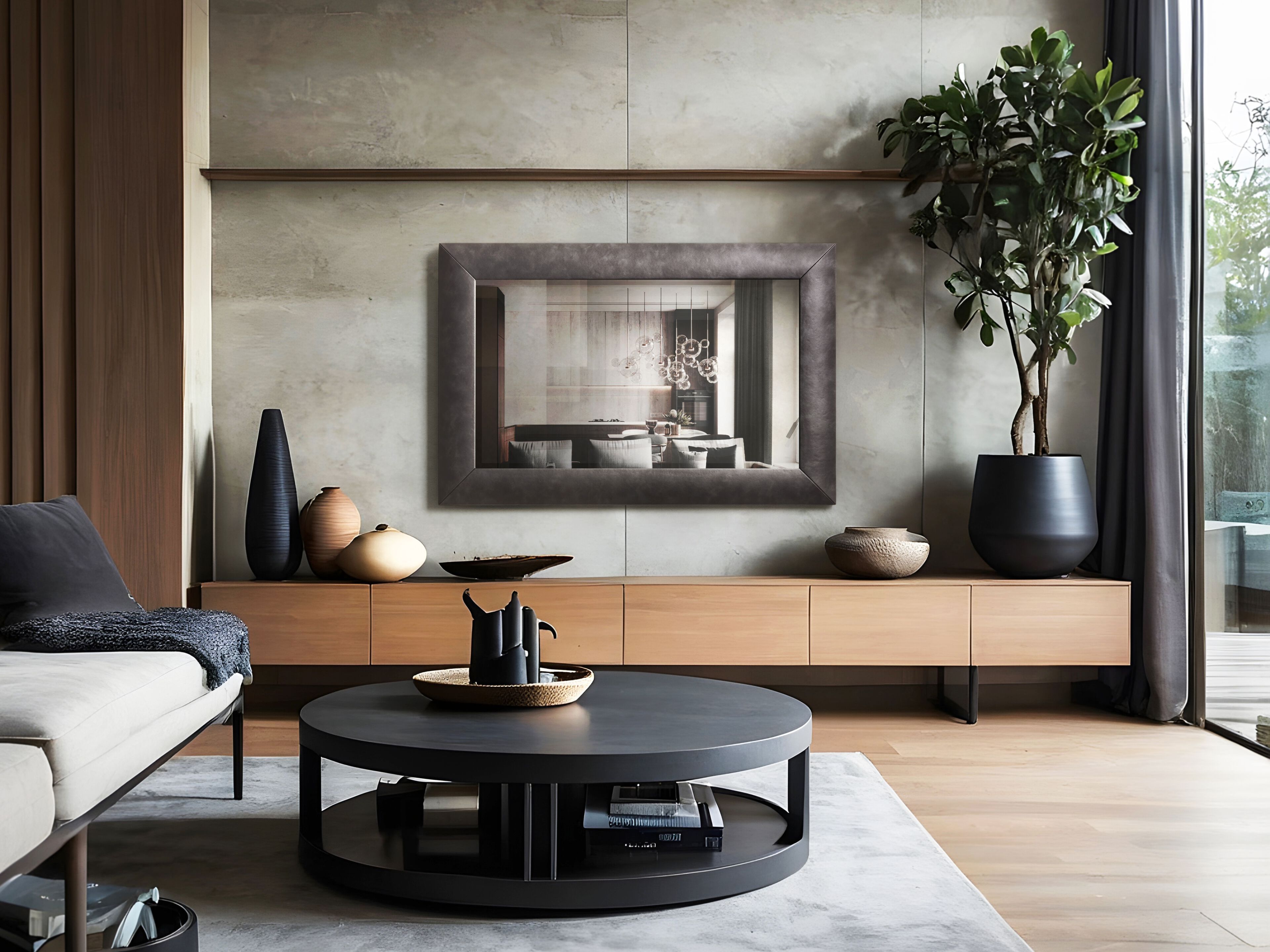 Прямоугольное настенное зеркало со встроенным отсеком для телевизора NEOD Venus ARCH-00047954 - Вид №3