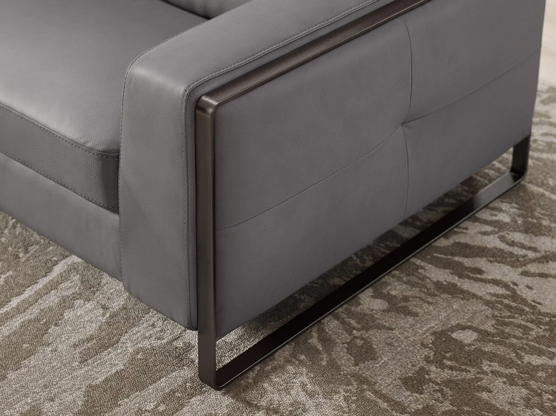 3-местный кожаный диван Sofanella Manzano ARCH-00098443 - Вид №7