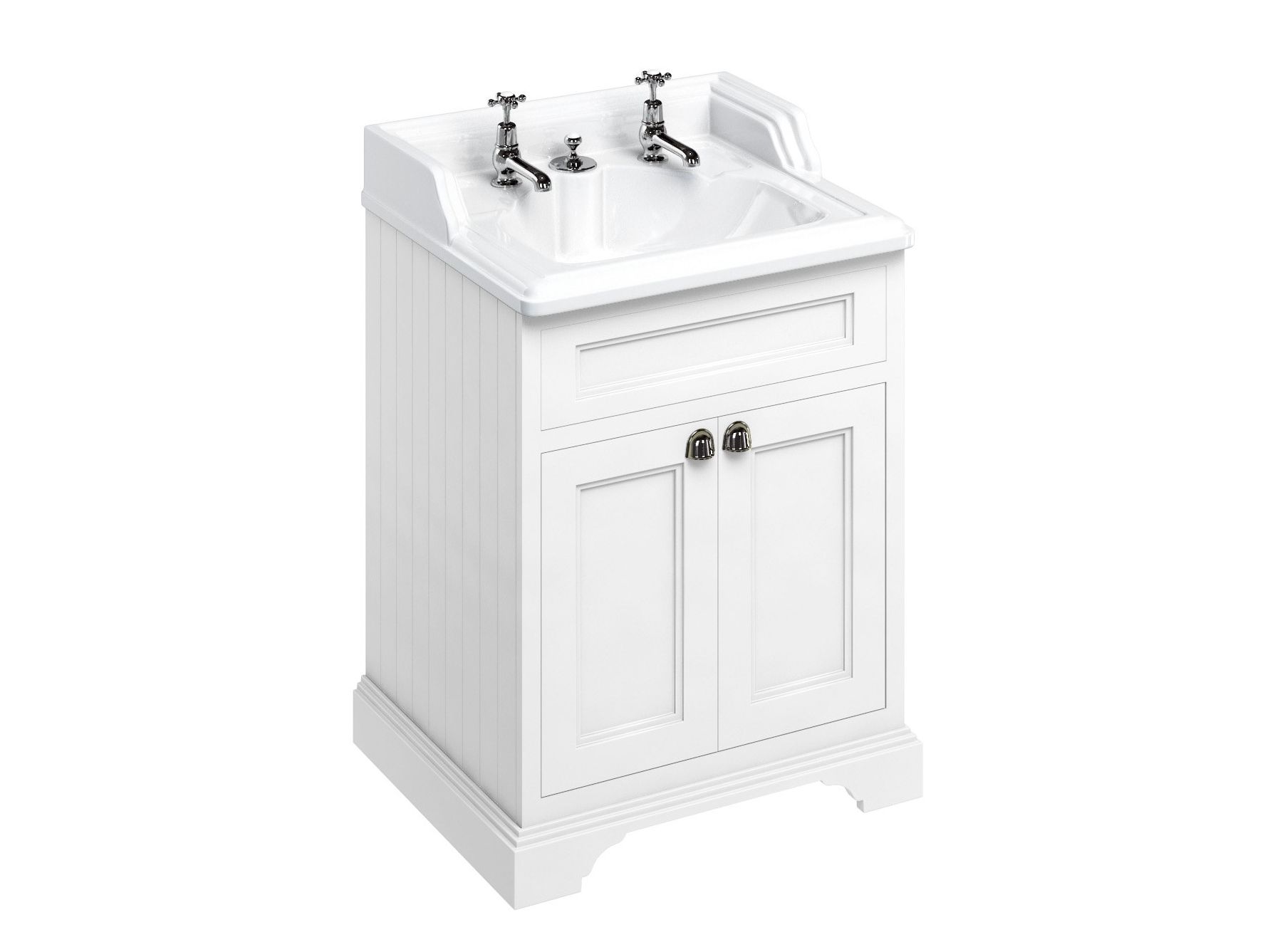 Деревянный одноместный напольный умывальник с дверцами Burlington Классическая ARCH-00027748 - Вид №4